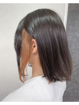 アジールヘア 所沢プロペ通り店(agir hair) インナーオレンジ10代20代30代ロング