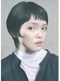 大人可愛い20代30代40代黒髪×フレンチショート