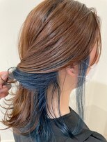 ネオリーブ ロア 鶴川店(NEOLIVE ROA) インナーカラー×ディープブルー/デザインカラー