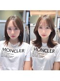 20代30代40代◎韓国ヘアー顔周りレイヤー青髪似合わせカットロブ