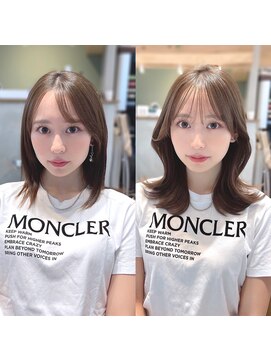 ミラリー トウキョウ(Mirareee Tokyo) 20代30代40代◎韓国ヘアー顔周りレイヤー青髪似合わせカットロブ