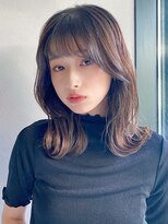 リヤン 表参道(lyann)&nbsp;美髪結べるボブチェリーブラウンナチュラルカール大人可愛い