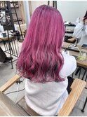pink red × purple gray