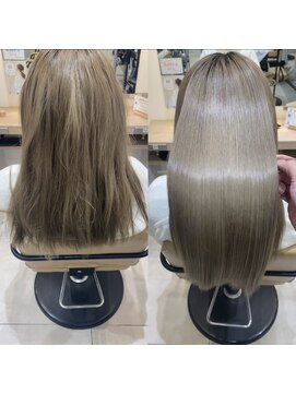 アース オーセンティック 武蔵小山店(EARTH Authentic) ブリーチ縮毛矯正