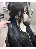 イヤリングカラー×ネイビーブルー