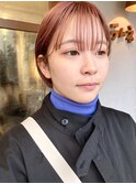 pink beigeとショート。