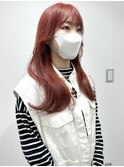 【Anli☆岩瀬萌】ピンクオレンジ 暖色ハイトーン ワンホンヘア