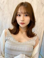 ルームバイシー 新宿(Loom. by Sea)&nbsp;韓国風前髪/シルキーベージュ/グレージュカラー/斜めバング