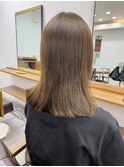 バレイヤージュ髪質改善おさまる透明感白髪染めグレージュ中野