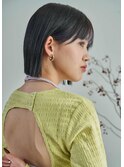 【首が綺麗に見える】切りっぱなしボブ