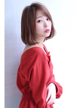 オーロ 千里山店(ORO) 20代30代40代50代美髪ピンクブラウン切りっぱなしボブショート