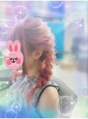 ふわふわ編み込みツインテール