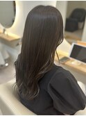 ミディアムヘア×透明感グレージュ