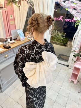 着物ヘア*大人かわいいヘアアレンジ20代30代40代☆【Pink】