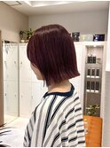 カシスカラー/切りっぱなしボブ/髪質改善【SYUK 高円寺】