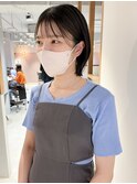 "久保田"レイヤーボブくびれヘア顔まわりカットシースルーバング