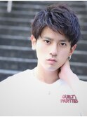 アップバングショート好感アップツーブロックニュアンスカール