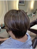 大人ショートハイライトスタイル　30代40代50代　土浦