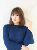 ■ベージュカラーの柔らかエアリーボブM.SLASHセンター南15-11
