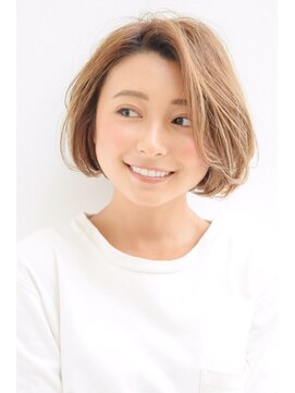 ふんわりナチュラルボブ