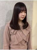 ラベンダーブラウンとワンカールで可愛いレイヤーカット r