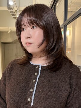 スレイ(SLAY) ハッシュカット×暖色brown