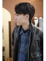 エディ(Edy)&nbsp;メンズセンターパートニュアンスパーマ刈り上げ眉毛カット岡山