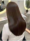 グレージュ 髪質改善トリートメント ストレート 透明感カラー