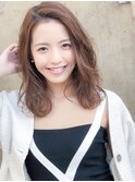 大人かわいい小顔フェアリーロブ切りっぱなし