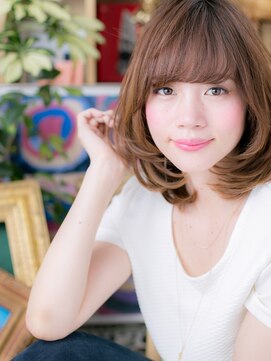 カバーヘア イヴ 戸頭店(COVER HAIR EVE) ■前下がり毛先パーマ小顔ふわミディ8-30★戸頭30代40代50代!