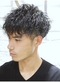 スパイラルパーマ/波打ちパーマ/ツーブロック