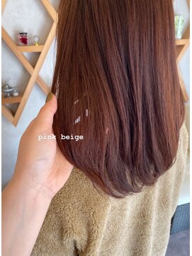 エルサリー(ELLE&SALLY) セミロング×ピンクベージュ