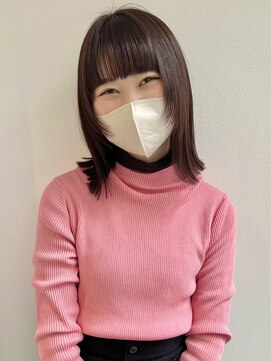 ラミエバイメルト 下北沢(lamie by melt) 村上/顔周りレイヤーワイドバング重めバングストレートヘア春