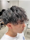 guest Style 緩め波巻パーマ　刈り上げマッシュ