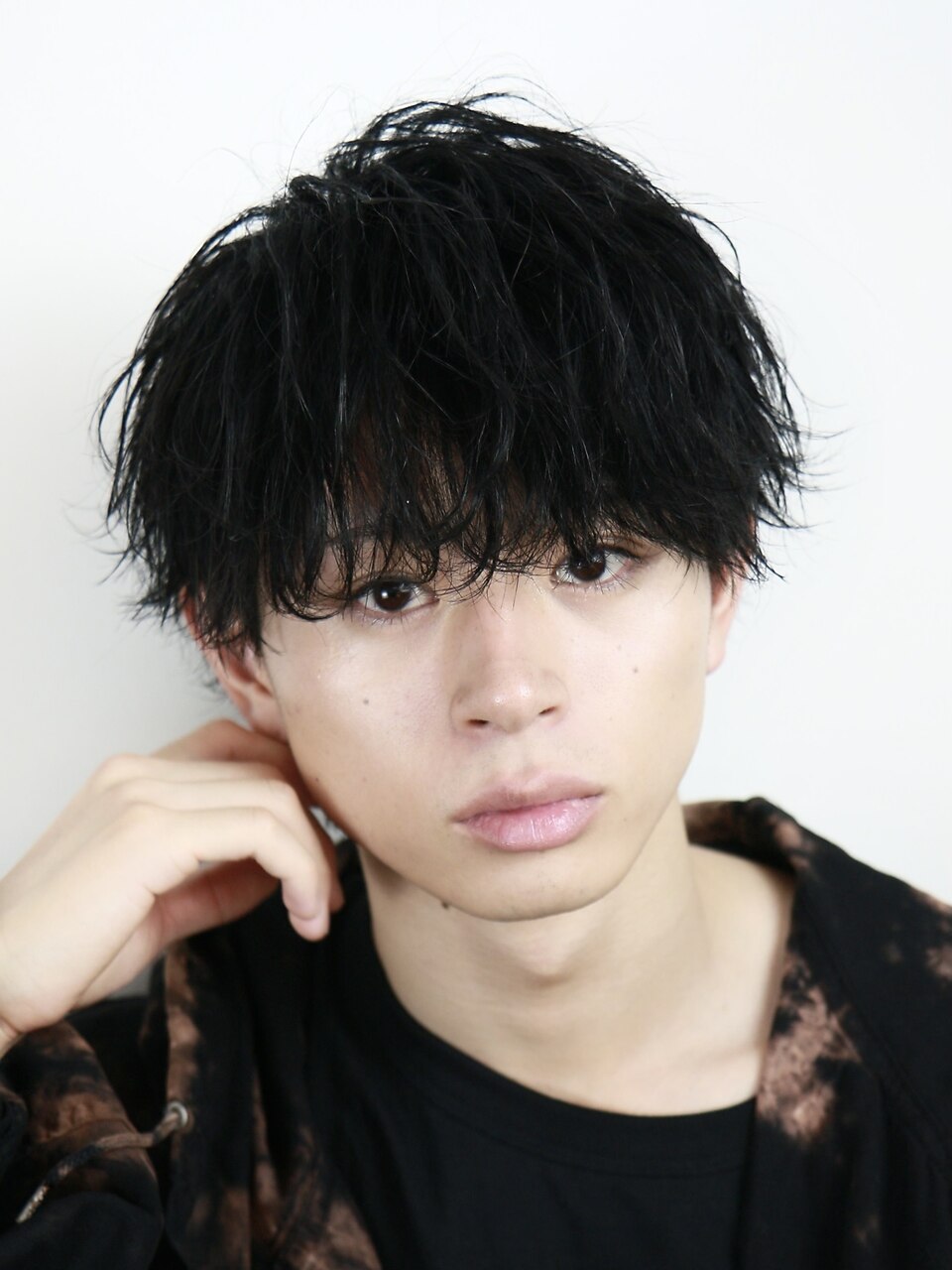 メンズ黒髪ソフトツイストスパイラル：L198567469｜オーシャン