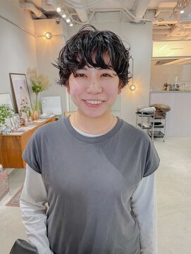 ヘアー アイス カンナ(HAIR ICI Canna) 20代30代マッシュショートパーマスタイルくせ毛風【ノグチ】