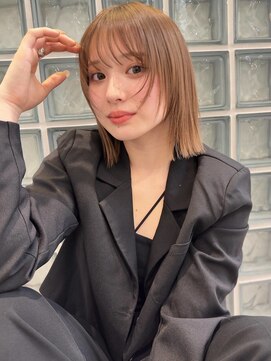ソヨン 金沢店(SOYON) 顔周り小顔レイヤーと切りっぱなしボブ