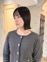 ローレン(LOREN)&nbsp;黒髪/ボブルフ/ネビージュ/小顔/ワンレン/栄/髪質改善/前髪