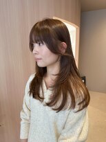 オン キャナルシティ博多前店(on)&nbsp;【哉汰】顔周りカット/ミルクブラウン/ミディアムレイヤー20代