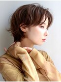 大人ショート/根元パーマ