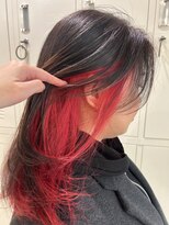 フェイス 石川町 (FACE) さりげなく個性を出すなら「レッドのインナーカラー」