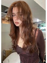 サロン ド ビカ(Salon de bika)&nbsp;春ヘア！ロングレイヤー×コーラルピンクカラー