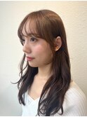 コテ巻き風パーマ/ロングレイヤー/大人ガーリー/艶カラーp上尾