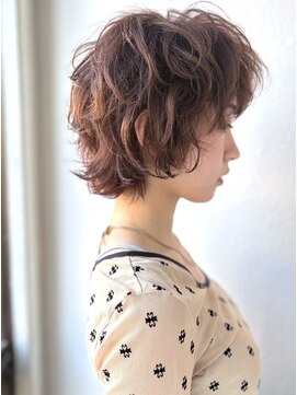 カバーヘア 上尾西口店(COVER HAIR) 無造作ショートウルフ×レイヤーパーマ/ブリーチなしカラーp上尾