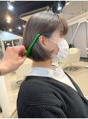 オリーブグレー×まろみボブ