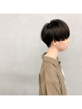 タグ(#tag) #黒髪×刈り上げマッシュショート