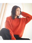 【Mili 千歳烏山】暗髪アッシュ×外ハネかきあげ前髪ミディアム