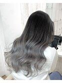 ＠kamiishi＿freera シルバーグレーグラデーション