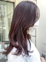 インビテーション(invitation) ロングレイヤー・顔まわりレイヤー・ダークカシスレッド