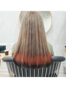 ペタロ(petalo.) 裾カラー　オレンジ&ブラック